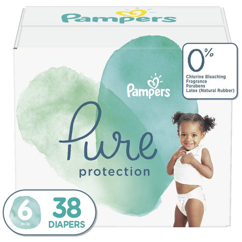 Pampers Pure Protection Natural Diapers, Size 6, 38 Count EasyOptionXY LLC