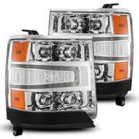 AlphaRex 16-18 Chevrolet Silverado 1500 NOVA-Series LED Projector Headlights Chrome OffRoadUSA.com