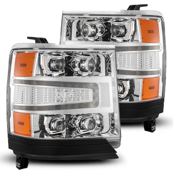 AlphaRex 16-18 Chevrolet Silverado 1500 NOVA-Series LED Projector Headlights Chrome OffRoadUSA.com