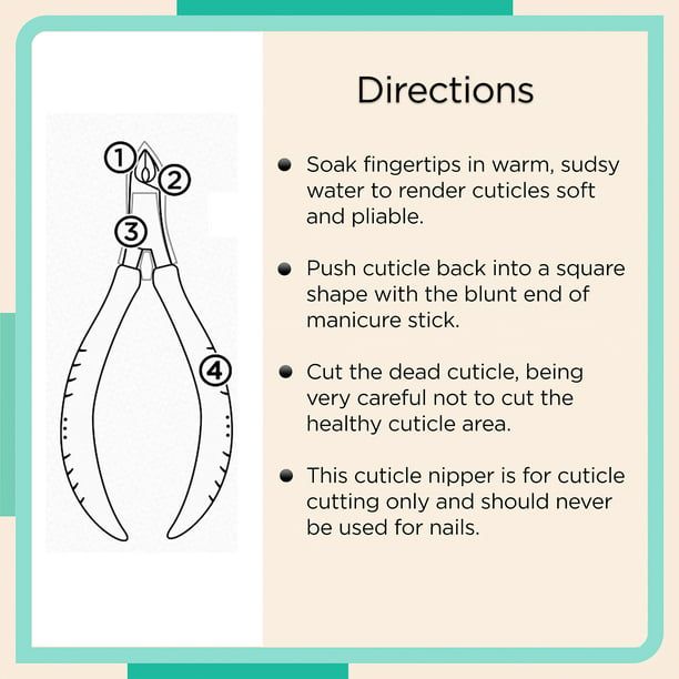Equate Beauty Stainless Steel Non-Slip Easy Grip Cuticle Nipper EasyOptionXY LLC