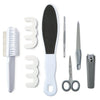 Equate 8-Piece Pedicure Foot Care Set with Zipper Pouch, Silver EasyOptionXY LLC