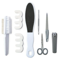 Equate 8-Piece Pedicure Foot Care Set with Zipper Pouch, Silver EasyOptionXY LLC
