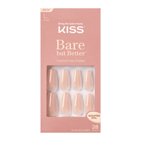KISS Bare but Better Sculpted Nude Fake Nails, Nude Drama, 28 Count EasyOptionXY LLC