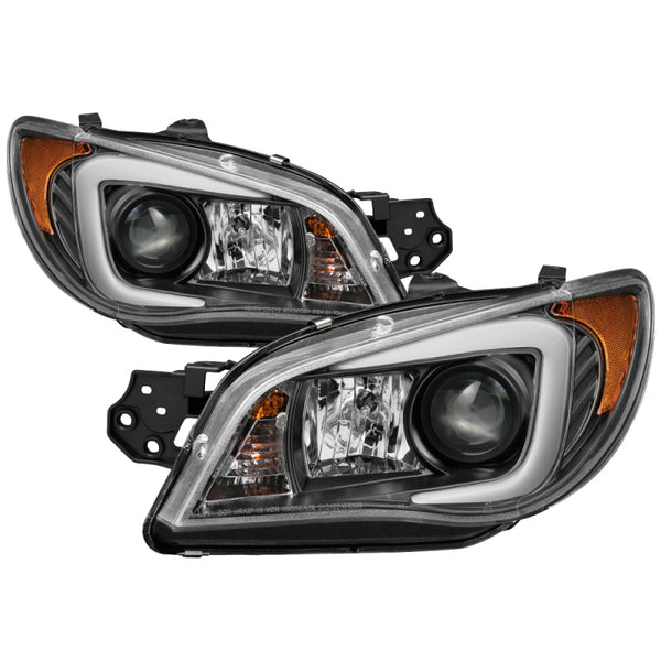 Spyder Subaru WRX 06-07 Projector Headlights - HID Model Only - Black PRO-YD-SWRX06-HID-LBDRL-BK OffRoadUSA.com