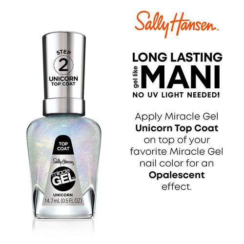 Sally Hansen Miracle Gel Top Coat, Unicorn Top Coat 0.50 fl oz EasyOptionXY LLC