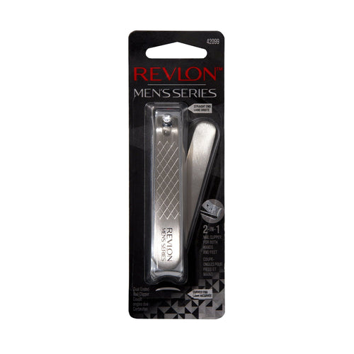 Revlon Men's Series Dual-Ended Nail Clipper for Trimming and Grooming, 1 count EasyOptionXY LLC
