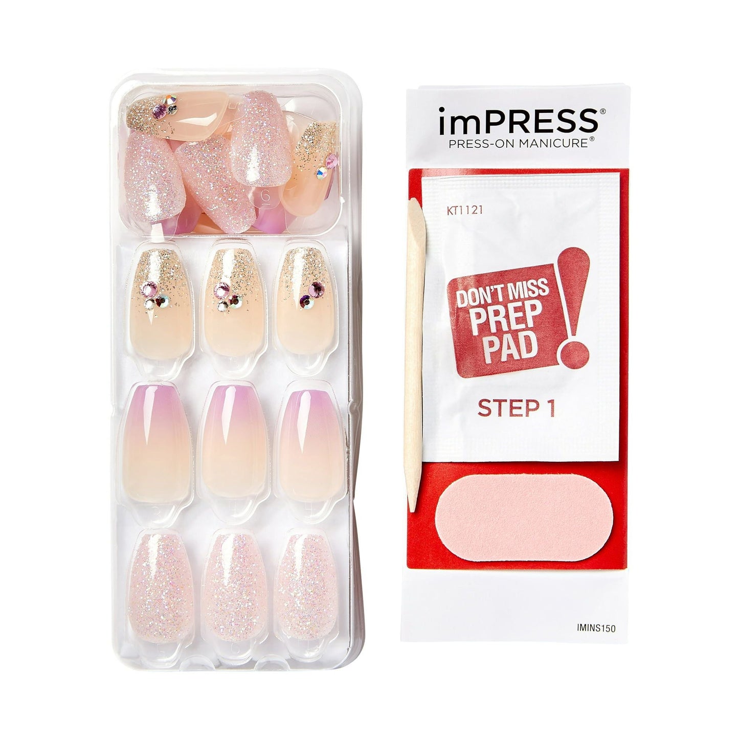 KISS imPRESS Medium Length Press-On Nails, May Flower, 30 Count EasyOptionXY LLC