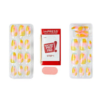KISS imPRESS Medium Coffin Gel Press-On Nails, Glossy Pink, 30 Pieces EasyOptionXY LLC
