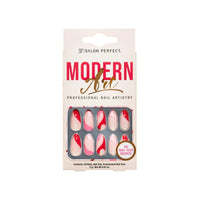Salon Perfect Artificial Nails, 139 Modern Art Pink Swirl, File & Glue Included, 30 Nails EasyOptionXY LLC