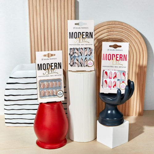 Salon Perfect Artificial Nails, 139 Modern Art Pink Swirl, File & Glue Included, 30 Nails EasyOptionXY LLC