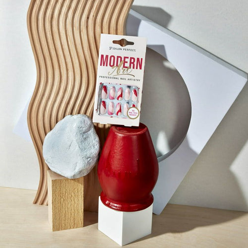 Salon Perfect Artificial Nails, 139 Modern Art Pink Swirl, File & Glue Included, 30 Nails EasyOptionXY LLC