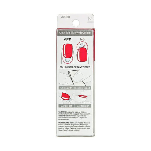 KISS imPRESS Color Long-Lasting Medium Coffin Press-On Nails, Solid Red, 30 Pieces EasyOptionXY LLC