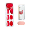 KISS imPRESS Color Long-Lasting Medium Coffin Press-On Nails, Solid Red, 30 Pieces EasyOptionXY LLC
