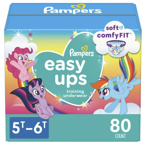 Pampers Easy Ups Training Underwear Girls, Size 7 5T-6T, 80 Count EasyOptionXY LLC