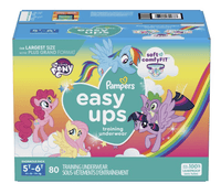 Pampers Easy Ups Training Underwear Girls, Size 7 5T-6T, 80 Count EasyOptionXY LLC