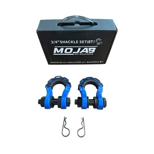 3/4” Forged Steel D-shackle set (8T) (LIFE TIME WARRANTY*) MOJAB OFFROAD