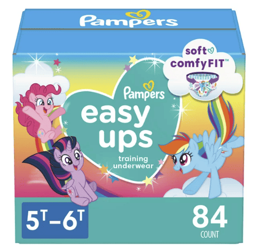 Pampers Easy Ups Training Underwear Girls Size 7 5T-6T, 84 Count EasyOptionXY LLC