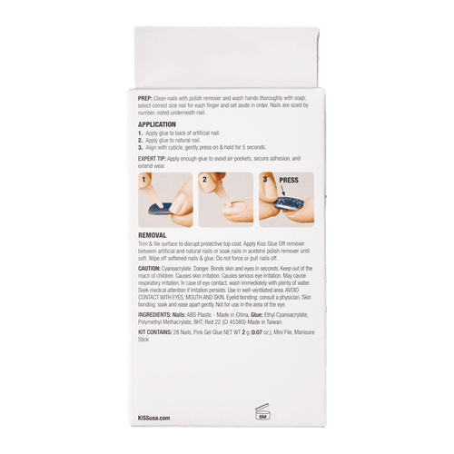 KISS Gel Fantasy Ready-to-Wear Fake Nails, Just Right, 28 Count EasyOptionXY LLC