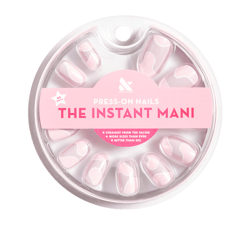 Olive & June Press-on Artificial Nails, Round Short, Groovy Swirl, Pink, 42 Ct EasyOptionXY LLC