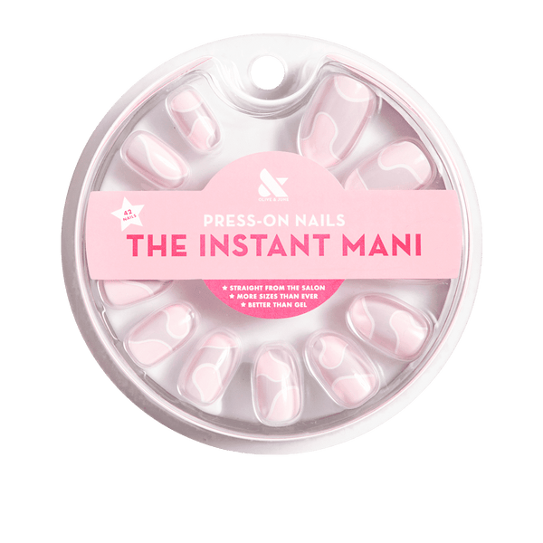 Olive & June Press-on Artificial Nails, Round Short, Groovy Swirl, Pink, 42 Ct EasyOptionXY LLC