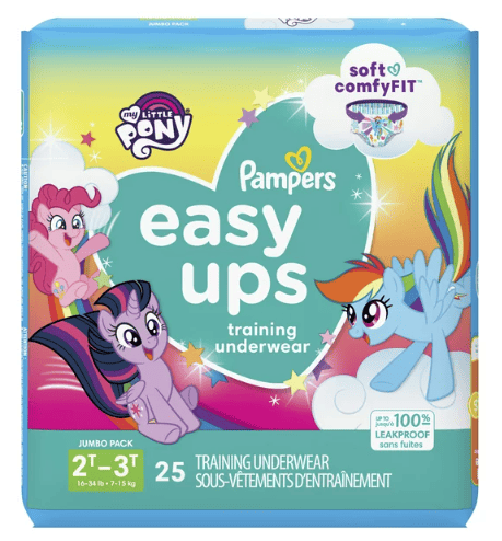 Pampers Easy Ups Training Underwear Girls Size 4 2T-3T, 25 Count EasyOptionXY LLC