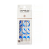 KISS imPRESS Medium Coffin Gel Press-On Nails, Glossy Medium Blue, 30 Pieces EasyOptionXY LLC