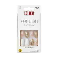 KISS Voguish Fantasy Medium Coffin Fake Nails Glossy Light White 28 Pieces EasyOptionXY LLC