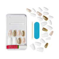 KISS Voguish Fantasy Medium Coffin Fake Nails Glossy Light White 28 Pieces EasyOptionXY LLC