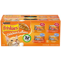 Purina Friskies Chicken Lovers Wet Cat Food Variety Pack, 5.5 oz Cans (32 Pack) EasyOptionXY LLC