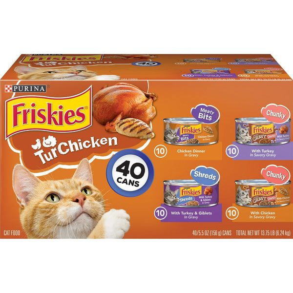 Purina Friskies Turchicken Wet Cat Food Variety Pack, 5.5 oz Cans (40 Pack) EasyOptionXY LLC