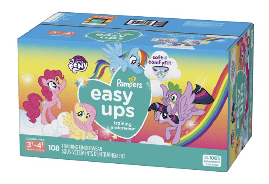 Pampers Easy Ups Training Underwear Girls, Size 5 3T-4T, 108 Count EasyOptionXY LLC