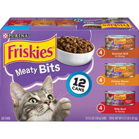 Purina Friskies Meaty Bits Wet Cat Food Variety Pack, 5.5 oz Cans (12 Pack) EasyOptionXY LLC