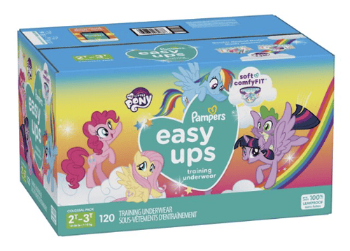 Pampers Easy Ups Training Underwear Girls, Size 4 2T-3T, 120 Count EasyOptionXY LLC
