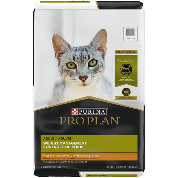 Purina Pro Plan Weight Management Dry Cat Food Chicken Rice, 16 lb Bag EasyOptionXY LLC