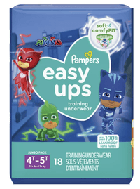 Pampers Easy Ups Training Underwear Boys Size 6 4T-5T, 18 Count EasyOptionXY LLC