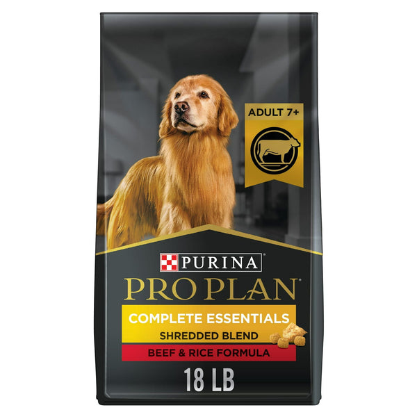 Purina Pro Plan Senior Adult 7+ Complete Essentials Shredded Blend Beef & Rice Formula High Protein Dog Food EasyOptionXY LLC