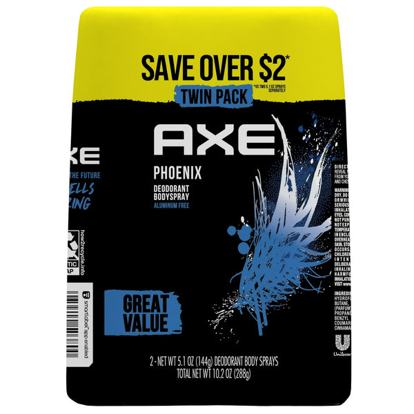 Axe Body Spray Deodorant Phoenix, 5.1 oz Twin EasyOptionXY LLC