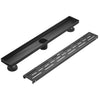 Linear Shower Drain 32" with Removable Grate, Matte Black Polished 304 Stainless Steel Shower Drain, Shower Drain, Floor Shower Drain with Hair Strainer, Adjustable Levelingft
