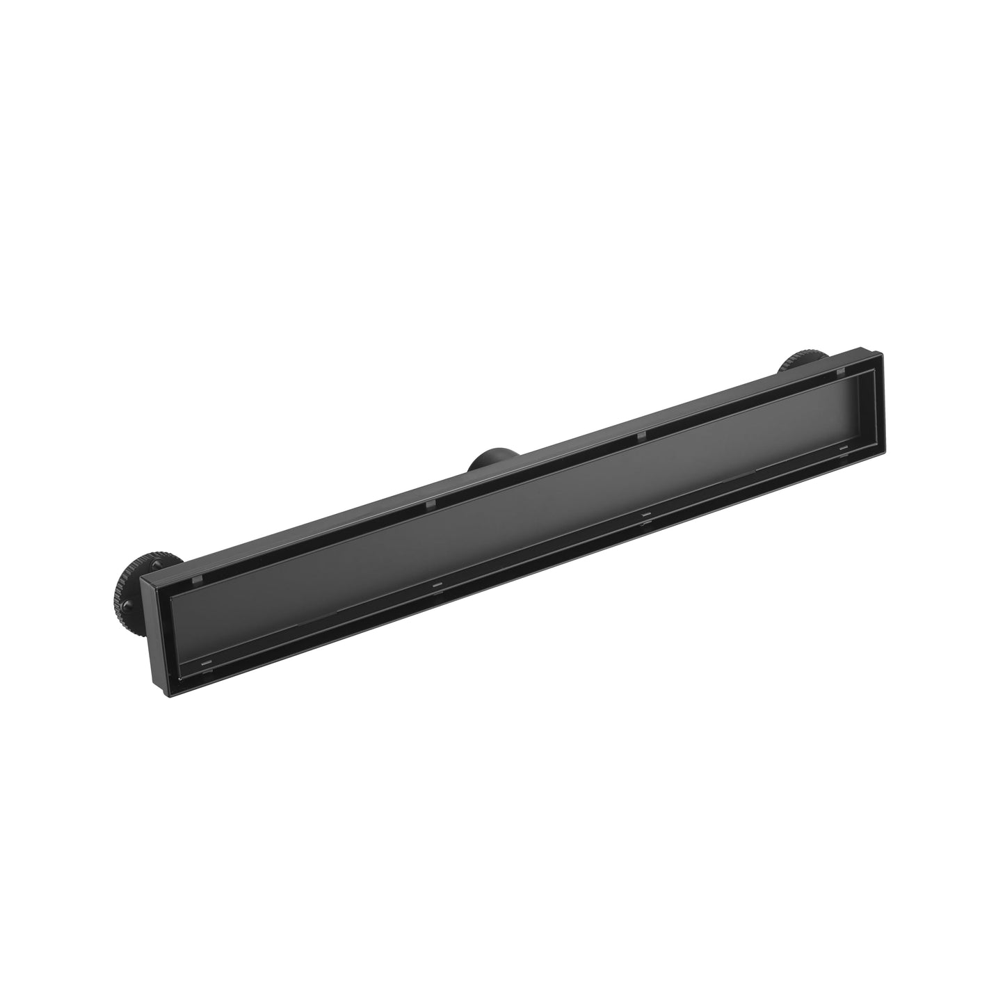 Linear Shower Drain 32" Comes with Matte Black Polished 2 in 1 Panels, Tile Insert Shower Drain, Equipped with Adjustableft,Hair Filters