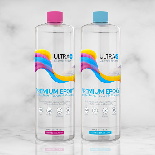 Bar Top and Table Top Clear Epoxy Resin 2 Quarts UltraClear Epoxy