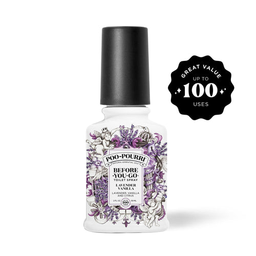 Poo~Pourri Lavender Vanilla, Lavender + Vanilla + Citrus Before You Go Toilet Spray 2 Oz (Odor eliminating Air Freshener) EasyOptionXY LLC