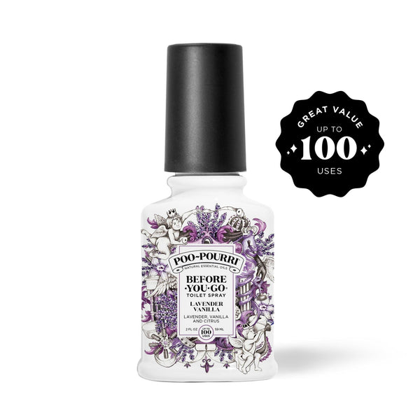 Poo~Pourri Lavender Vanilla, Lavender + Vanilla + Citrus Before You Go Toilet Spray 2 Oz (Odor eliminating Air Freshener) EasyOptionXY LLC