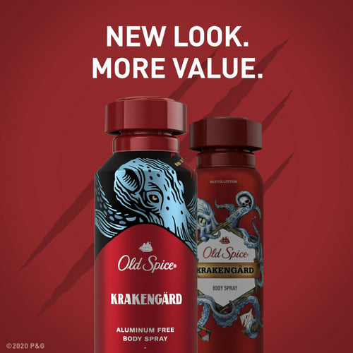 Old Spice Aluminum Free Body Spray for Men, Krakengard, 5.1 Oz EasyOptionXY LLC