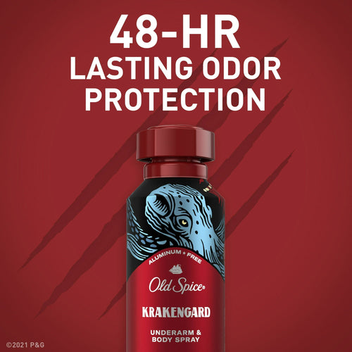 Old Spice Aluminum Free Body Spray for Men, Krakengard, 5.1 Oz EasyOptionXY LLC