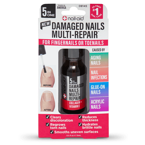 Nail-Aid - 5-in-1 Damaged Nails Multi-Repair for Fingernails or Toenails EasyOptionXY LLC