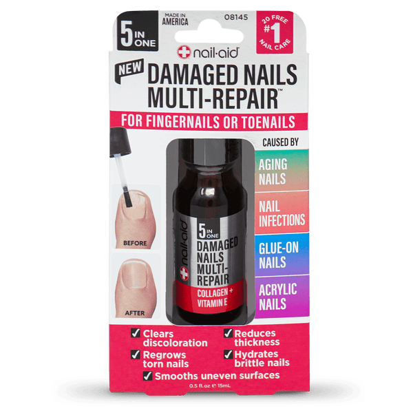 Nail-Aid - 5-in-1 Damaged Nails Multi-Repair for Fingernails or Toenails EasyOptionXY LLC