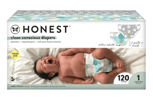 The Honest Company Clean Conscious Baby Diapers, Size 1, 120 ct EasyOptionXY LLC