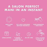 Olive & June Press-on Artificial Nails, Almond Medium, Social Studies, Blue, 42 Ct EasyOptionXY LLC