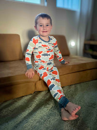 Camo fish bamboo pj set Keep the Littles Wild