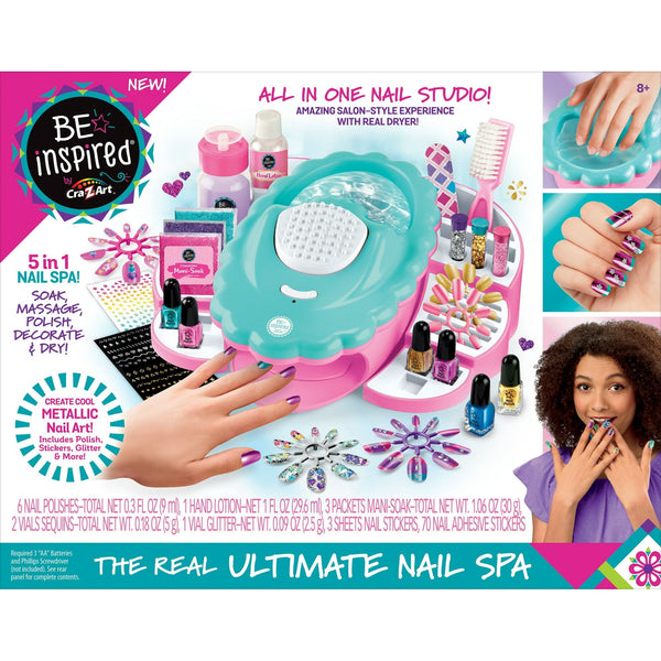 Cra-Z-Art Be Inspired 5-in-1 Real Ultimate Manicure Metallic Nail Polish Spa EasyOptionXY LLC
